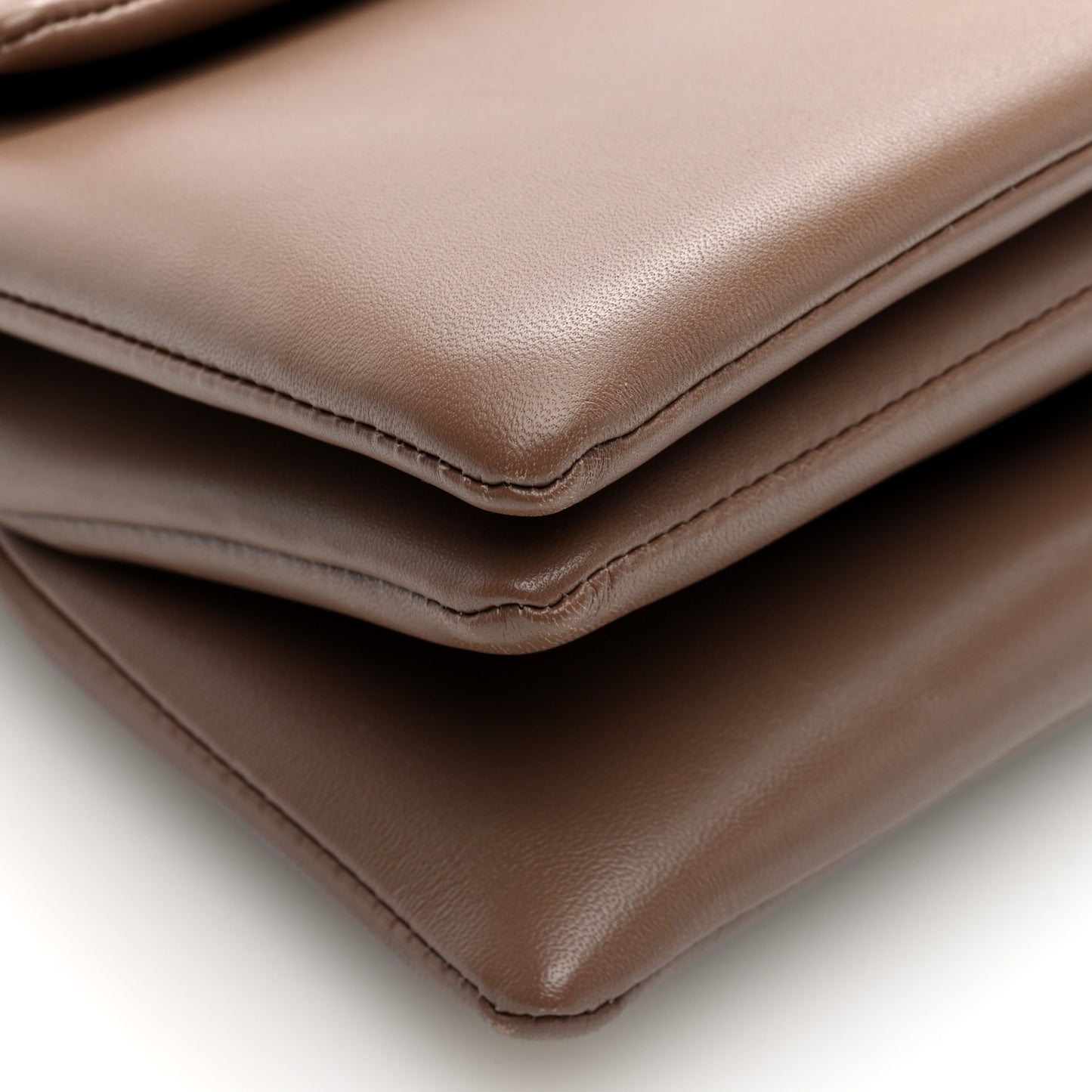 Calfskin Medium Faye Top Handle Bag Desert Taupe