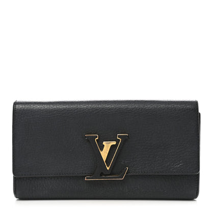 Louis Vuitton Taurillon Capucines Wallet Black 1 of 12