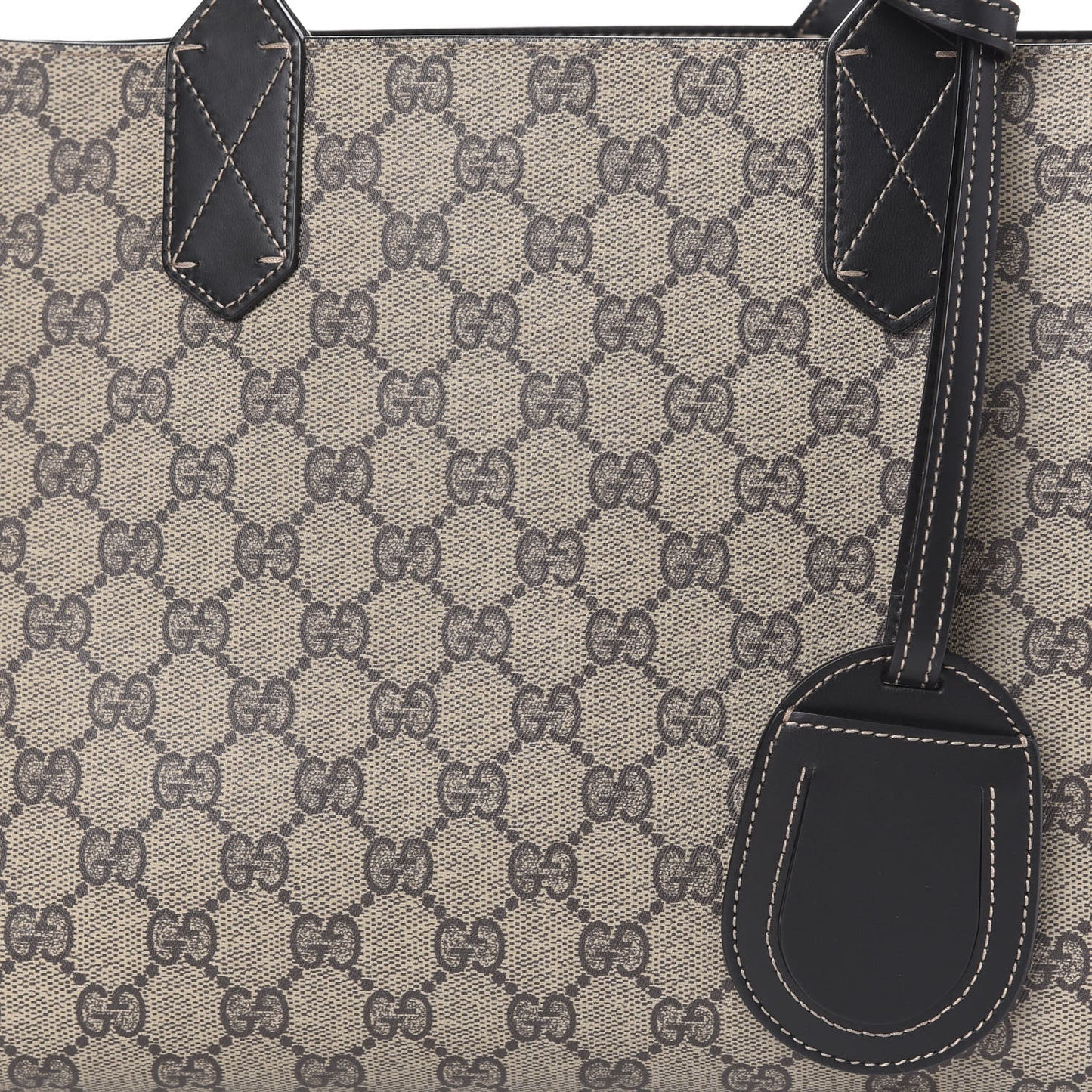GG Supreme Monogram Small Reversible Tote Beige Black