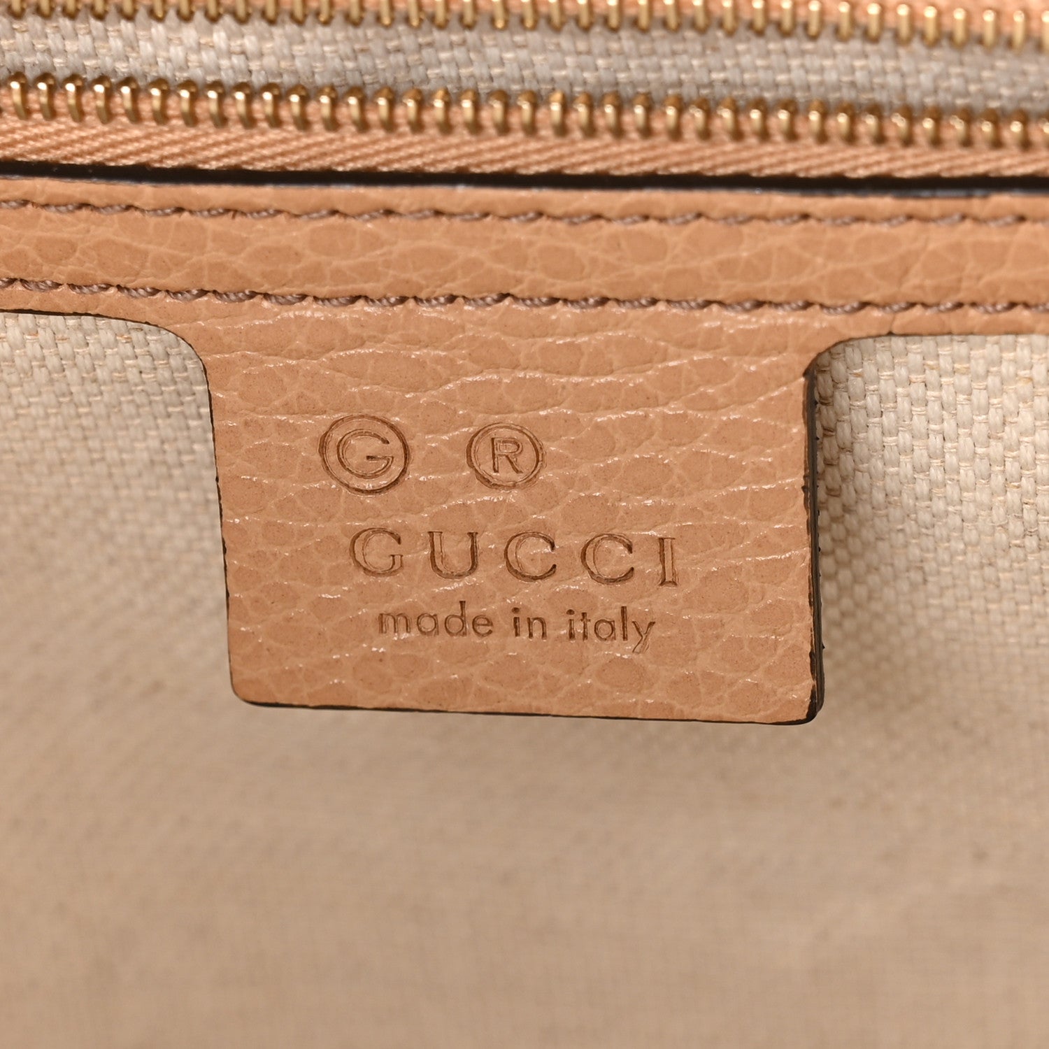 Gucci Dollar Calfskin Large Soho Top Handle Satchel Camelia 6 of 10