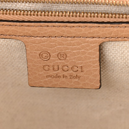 Gucci Dollar Calfskin Large Soho Top Handle Satchel Camelia 6 of 10