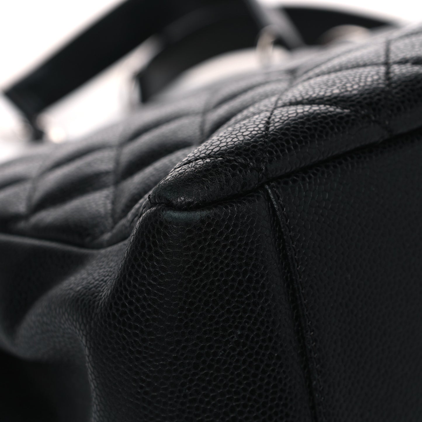 Caviar Quilted Grand Shopping Tote GST Black