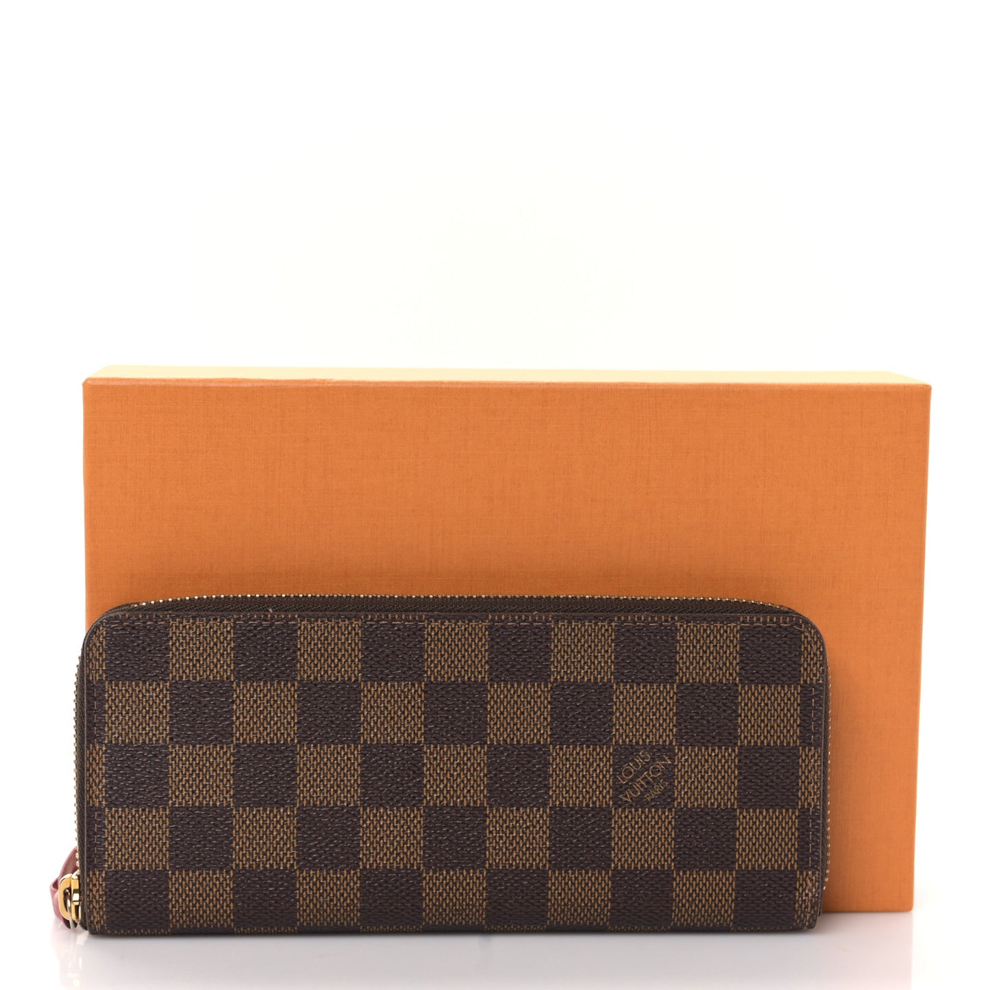 Damier Ebene Clemence Wallet Cherry