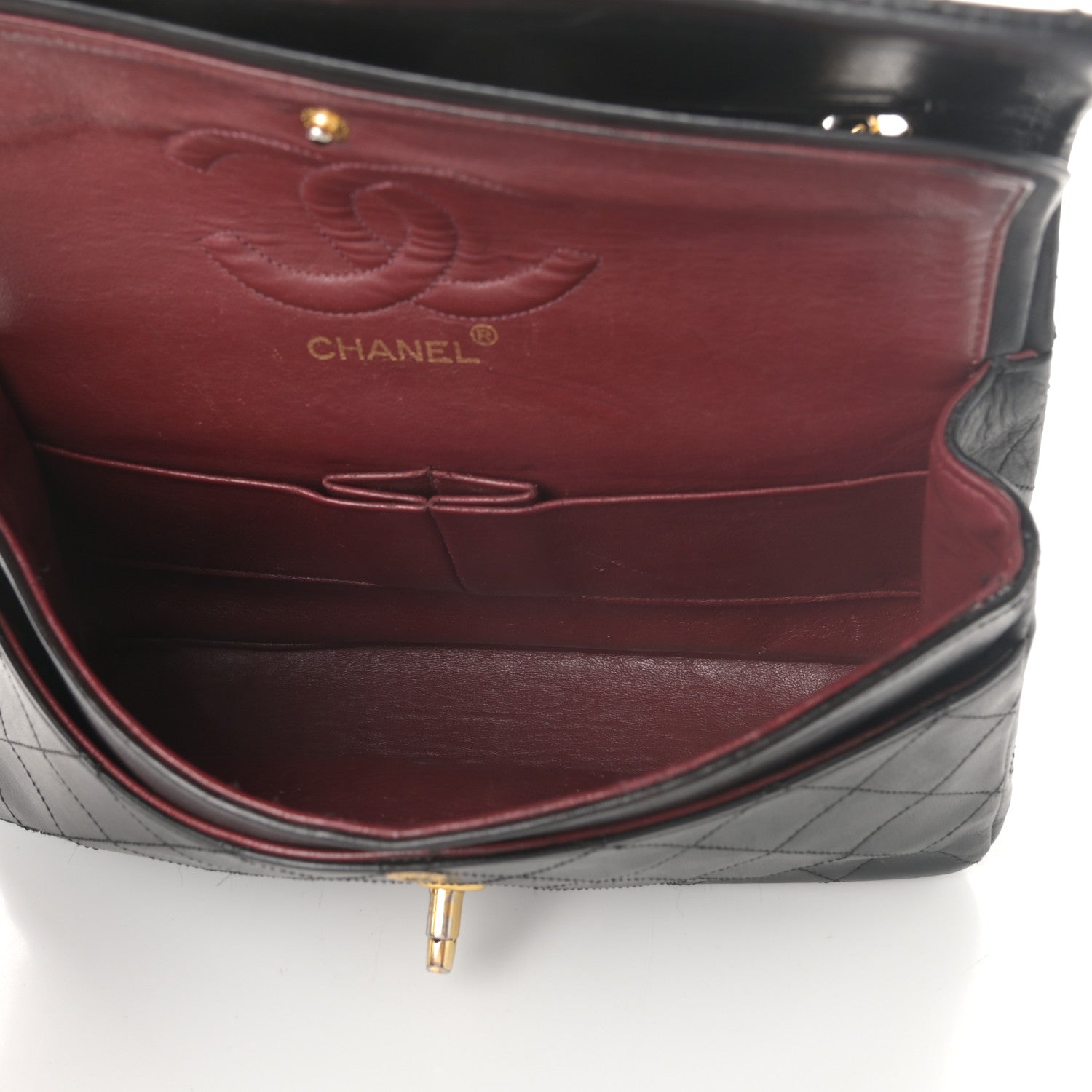 Chanel Lambskin Quilted Medium Double Flap Black 5 of 15