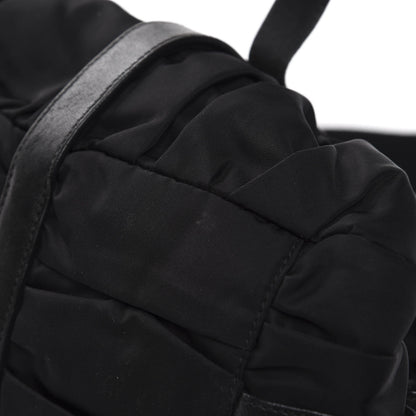 Prada Tessuto Nylon Nappa Braided Gaufre Shoulder Bag Black 9 of 9