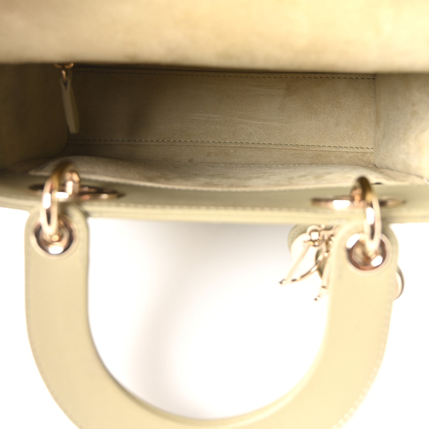 Calfskin Ornamental Embroidered Small Lady Dior Sage Green