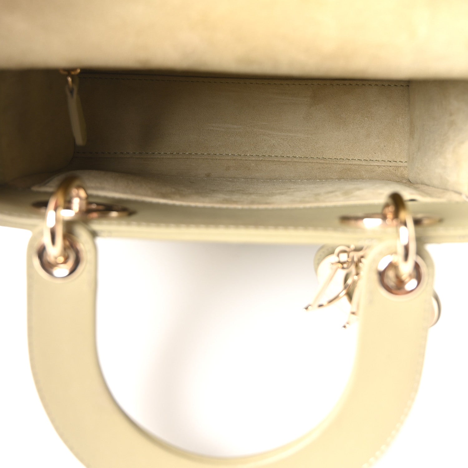 Christian Dior Calfskin Ornamental Embroidered Small Lady Dior Sage Green 5 of 10