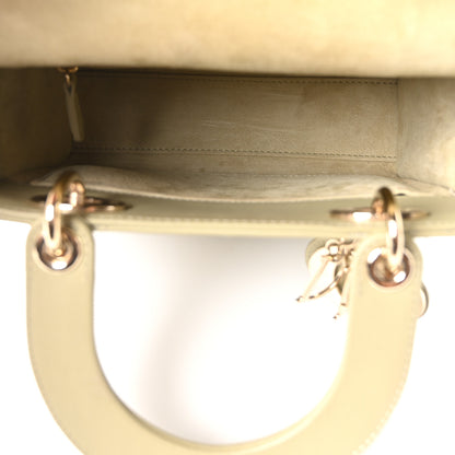 Christian Dior Calfskin Ornamental Embroidered Small Lady Dior Sage Green 5 of 10