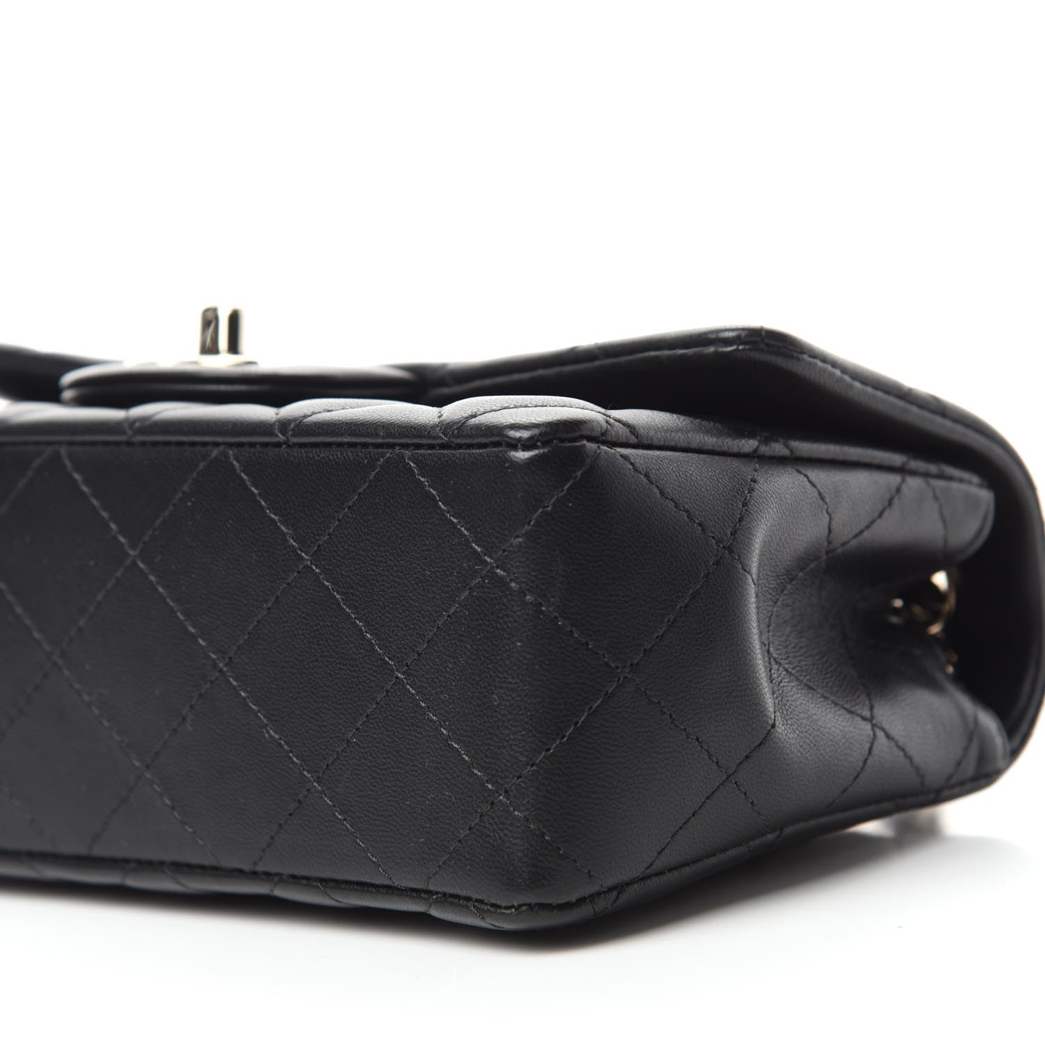 Chanel Lambskin Quilted Mini Rectangular Flap Black 7 of 11