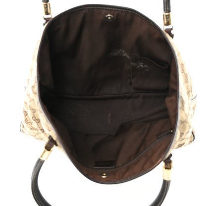 Gucci Monogram Web Tote Brown 5 of 17