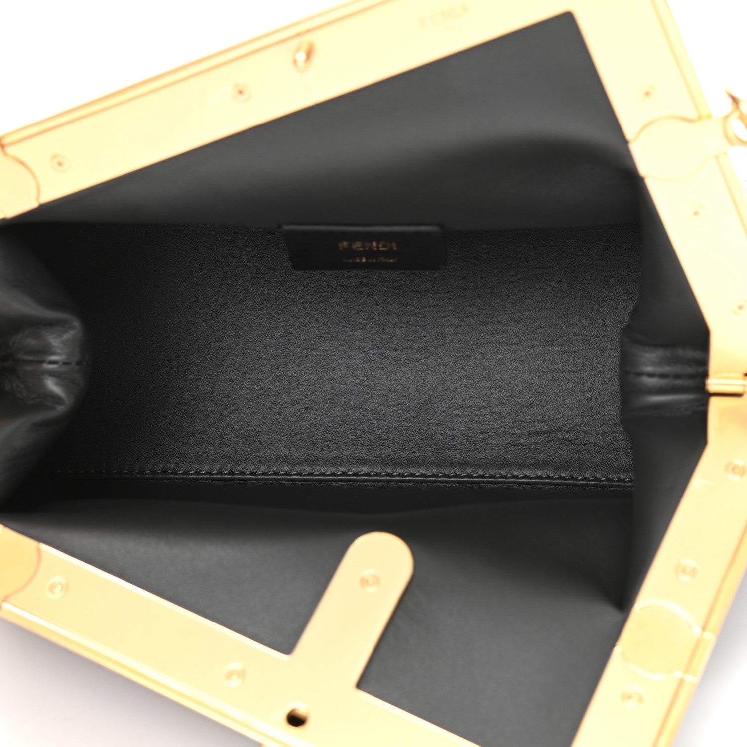 Fendi Flannel Karligraphy Embroidered Small Fendi First Grey