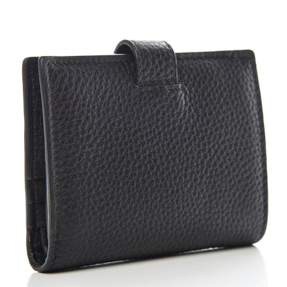 Burberry Soft Grained Calfskin Logo Embossed Lakeside Wallet Black 3 of 10