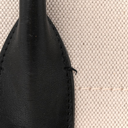 Saint Laurent SAINT LAURENT Linen Calfskin Small Rive Gauche Tote Greggio Natural 12 of 13