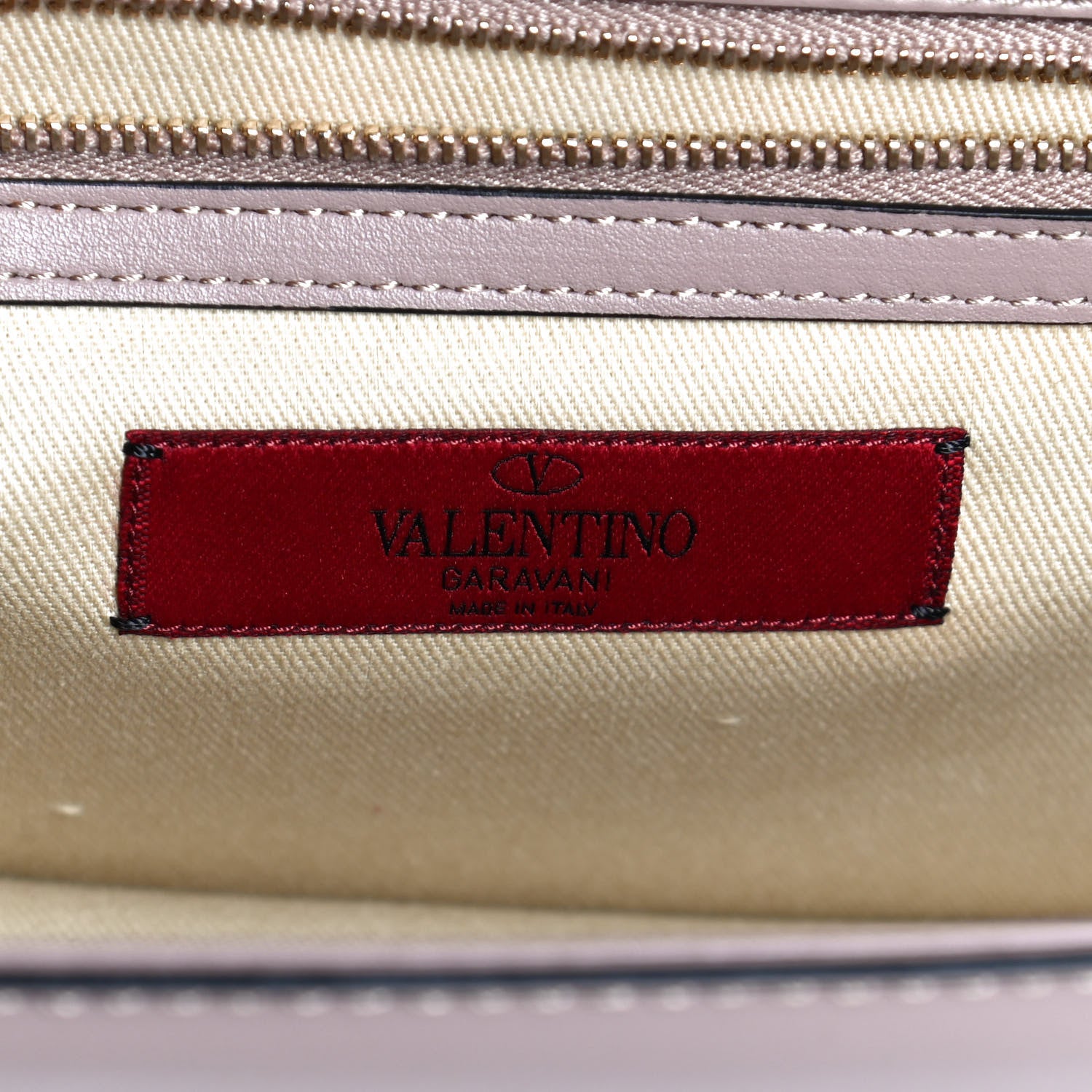 Valentino Garavani Vitello Medium Glam Lock Rockstud Flap Poudre 6 of 9