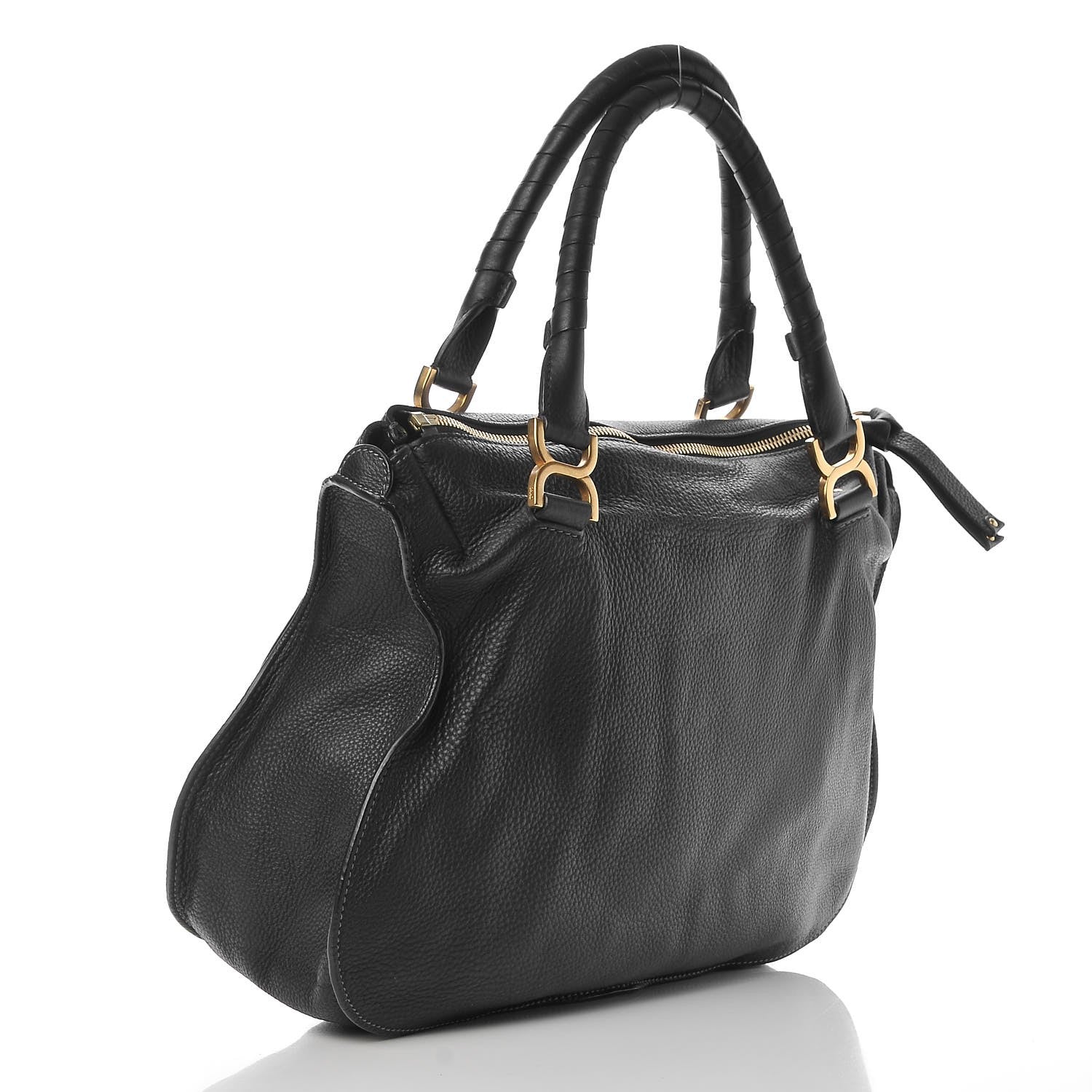 Chloe Calfskin Large Marcie Satchel Black 3 of 7