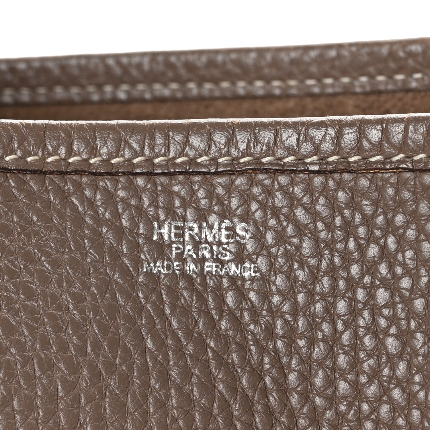 Hermes Taurillon Clemence Evelyne GM Etoupe 6 of 8