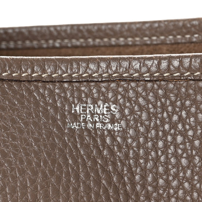 Hermes Taurillon Clemence Evelyne GM Etoupe 6 of 8