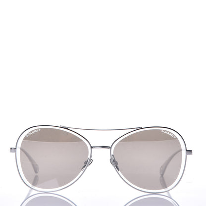 Chanel Metal Pilot Sunglasses 4260 Black 4 of 10