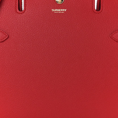 Burberry Grainy Calfskin Small Two Handle Title Bag Red 10 of 13