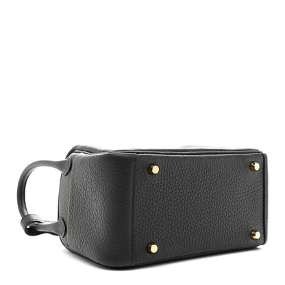 Hermes Taurillon Clemence Mini Lindy 20 Black 4 of 11