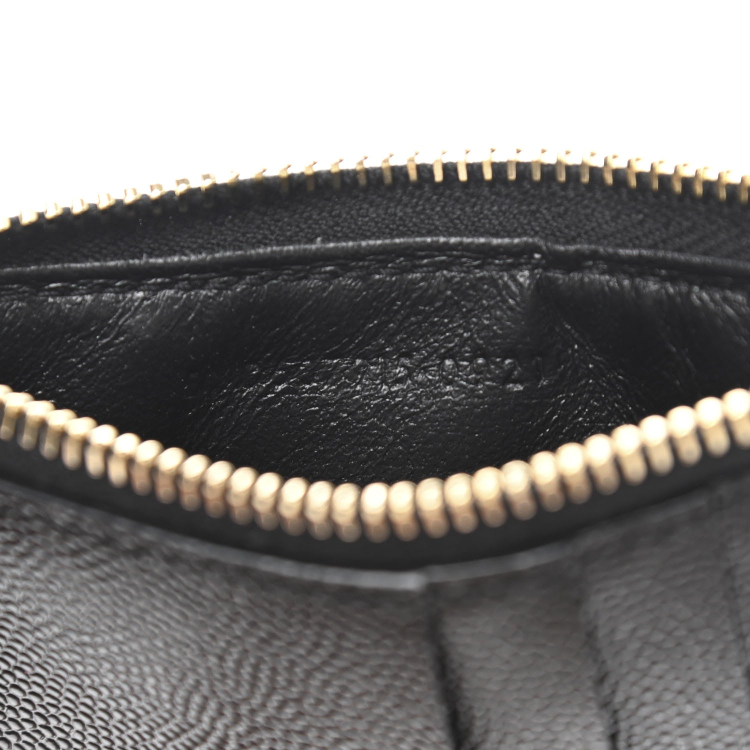 Saint Laurent Monogram Grain de Poudre 5 Fragments Zip Pouch Card Holder Black 7 of 11