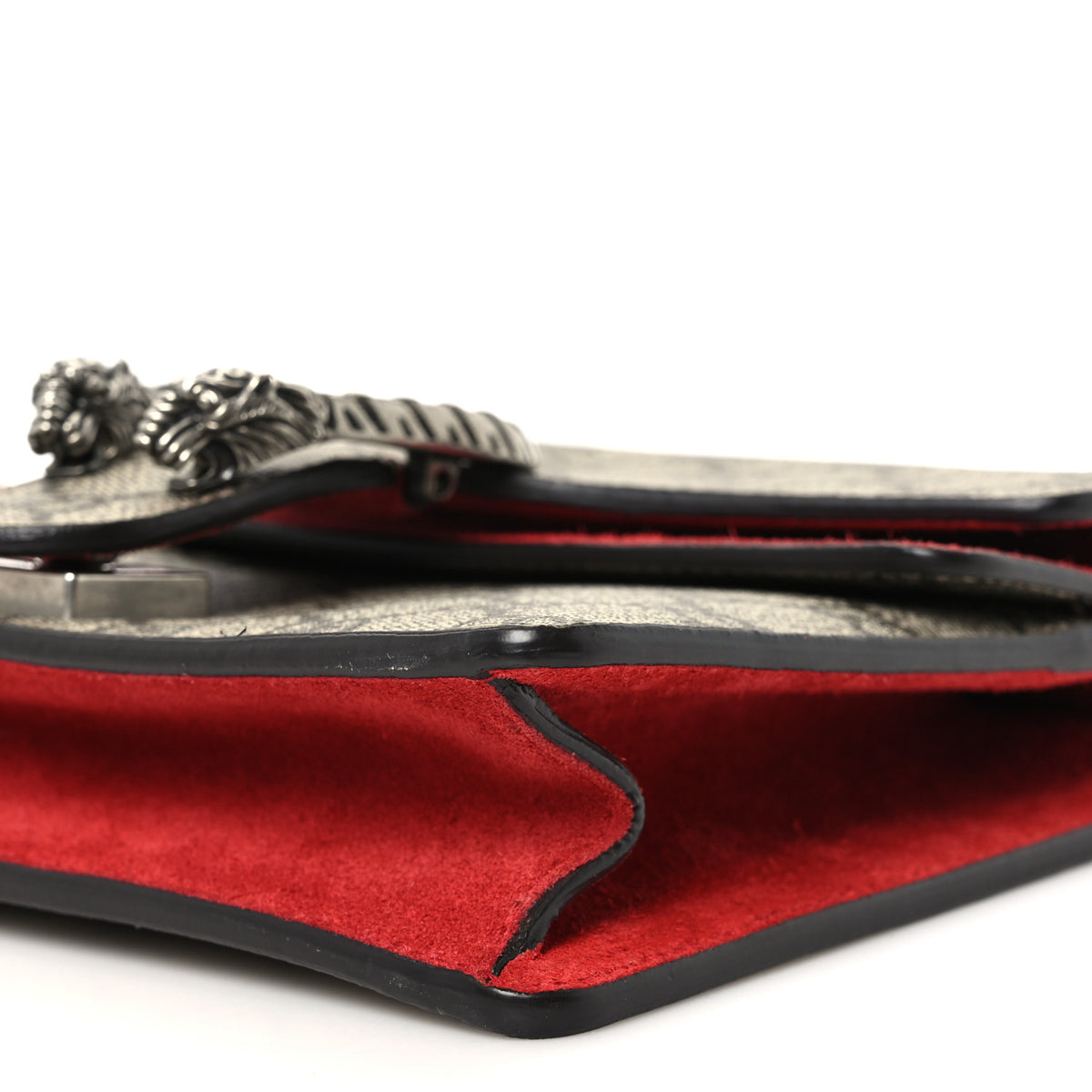 GG Supreme Monogram Mini Dionysus Shoulder Bag Hibiscus Red