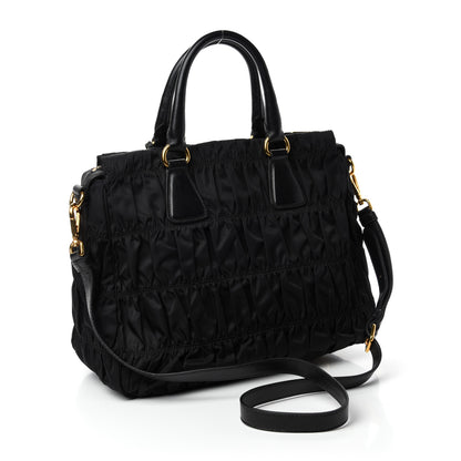 Prada Tessuto Nylon Gaufre Tote Black 3 of 10