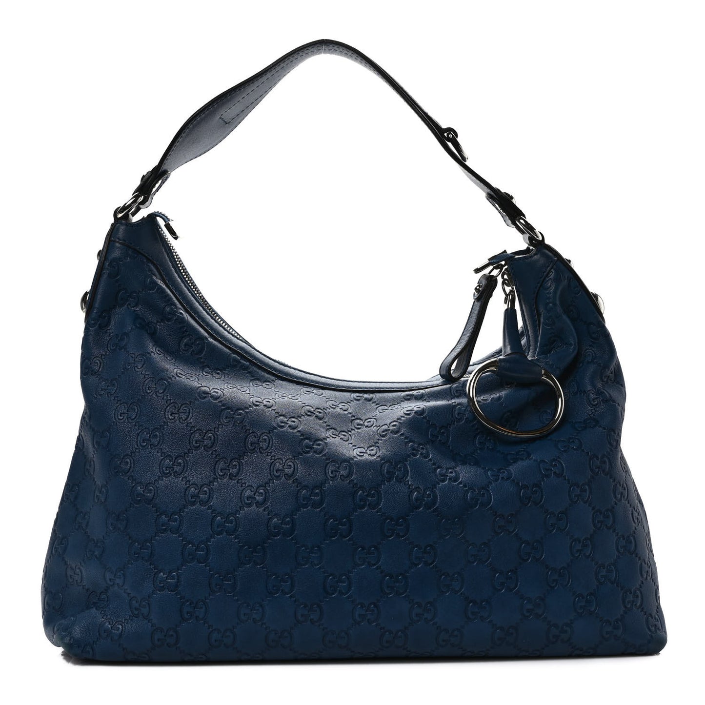 Guccissima Medium Icon Bit Hobo Blue