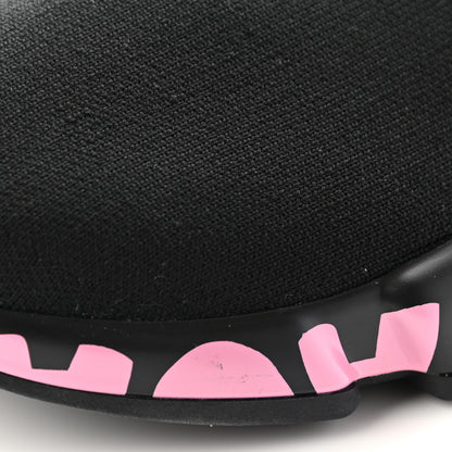 Balenciaga Recycled Knit Womens Speed Graffiti Sneakers 39 Black Pink 10 of 10