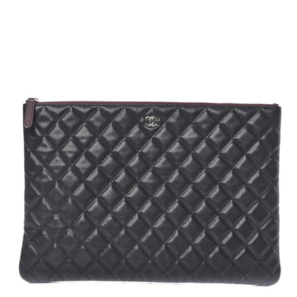 Chanel Caviar Quilted Large Cosmetic Case Black 1 of 8
