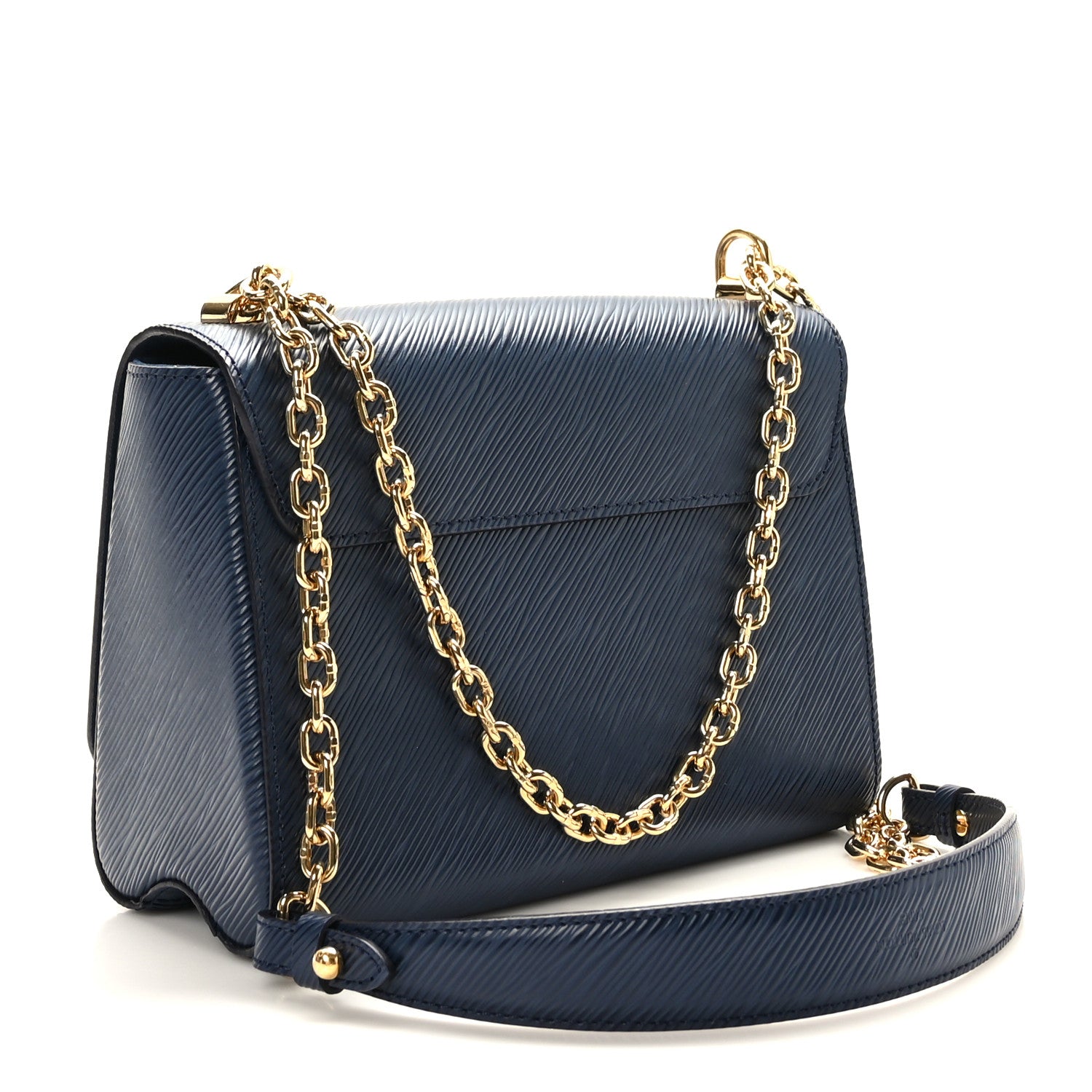 Louis Vuitton Epi Twist Shoulder Bag MM Indigo 4 of 9