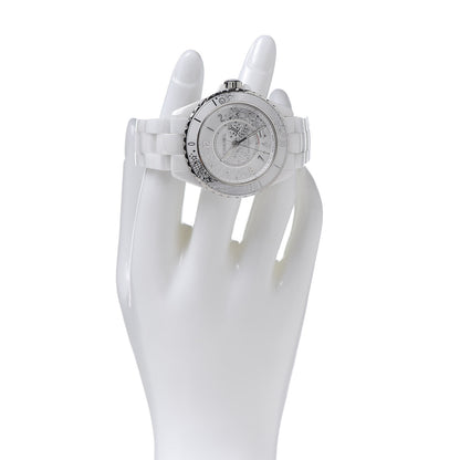 Chanel Stainless Steel Ceramic Diamond 38mm J12 Limited Edition Automatic Watch White 2 of 7