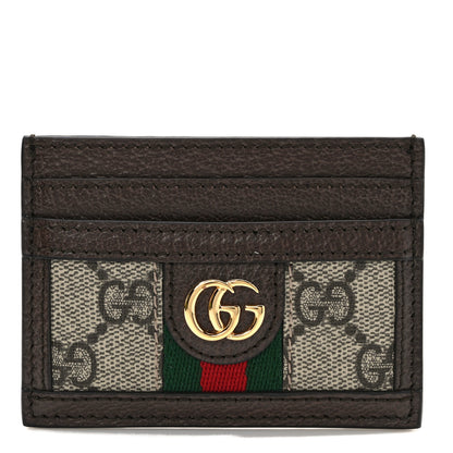 Gucci GG Supreme Monogram Ophidia Card Holder Brown 1 of 9