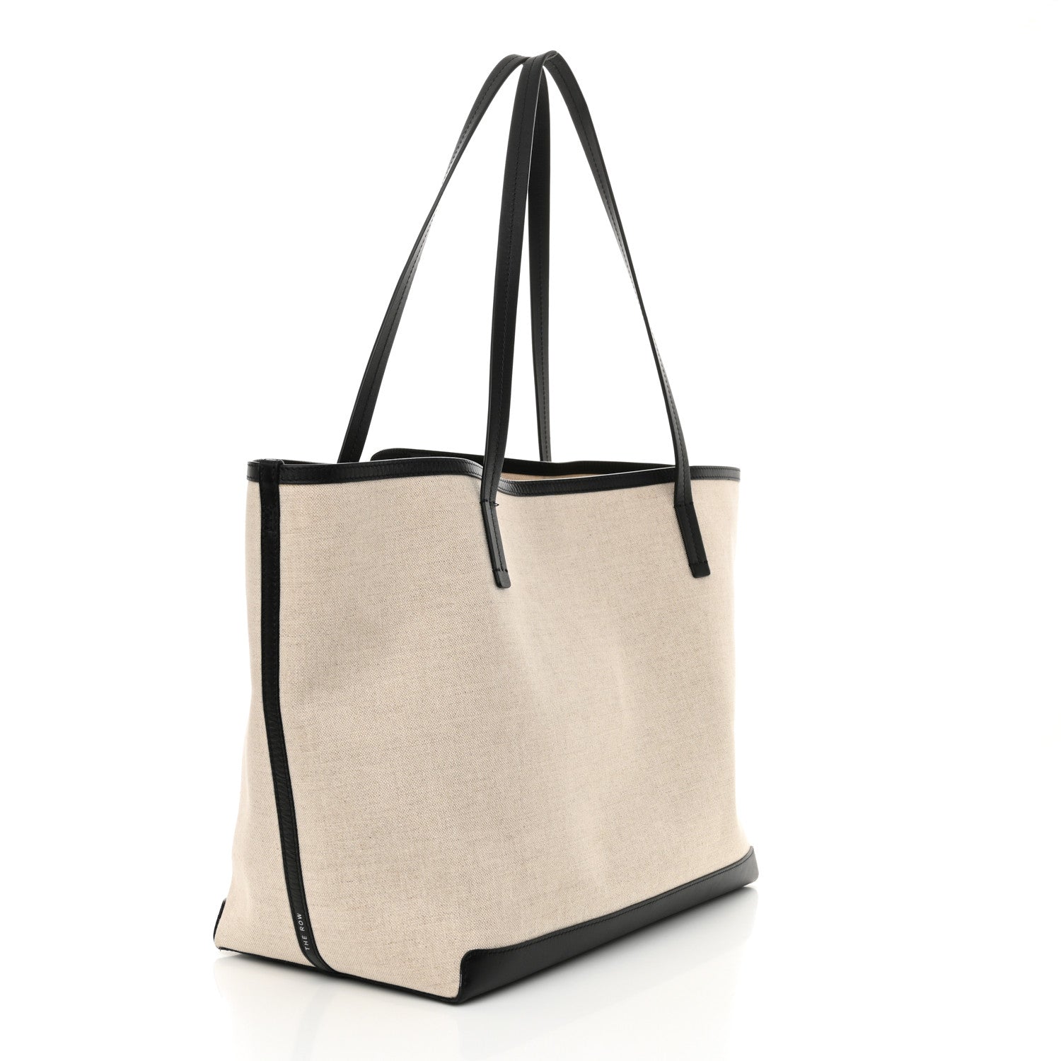 The Row Canvas Calfskin Park Tote Beige Black 3 of 12