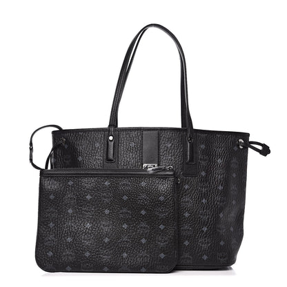 MCM Visetos Large Liz Reversible Shopper Tote Black 1 of 15