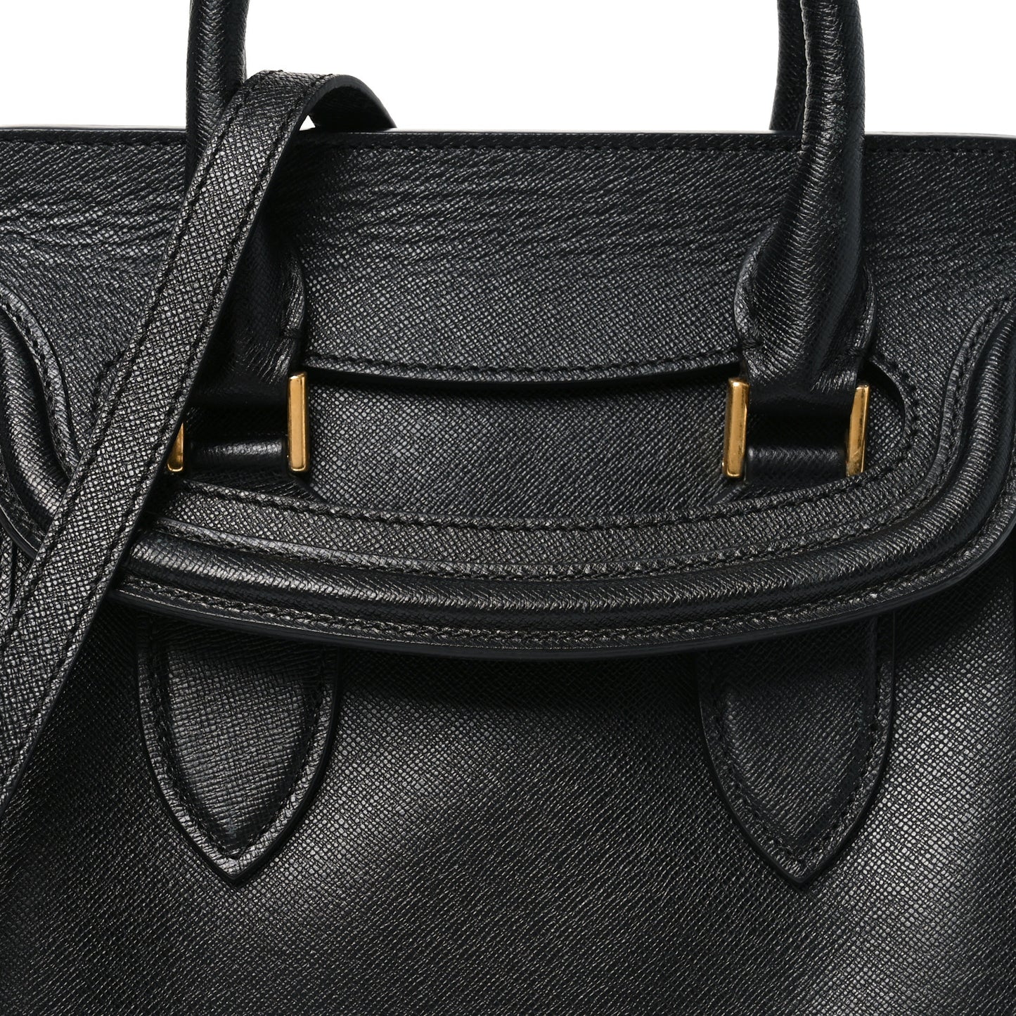 Grained Calfskin Large Heroine Black