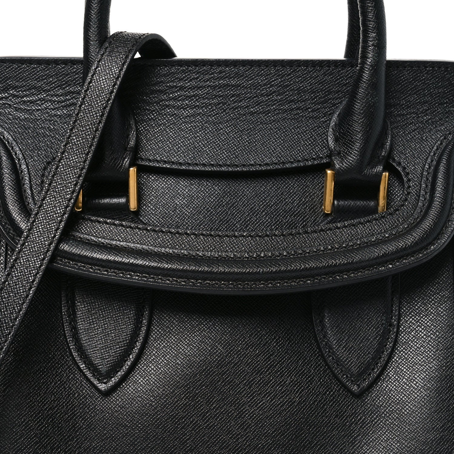 Alexander McQueen Grained Calfskin Large Heroine Black 7 of 9