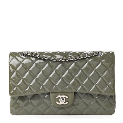 Chanel Patent Calfskin Quilted Medium Double Flap Grey 1 of 11