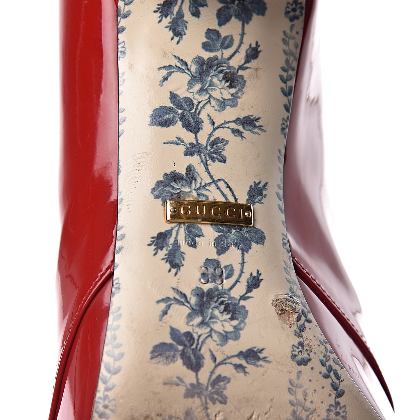 Vernice GG Victoire 55mm Loafer Pumps 39 Hibiscus Red