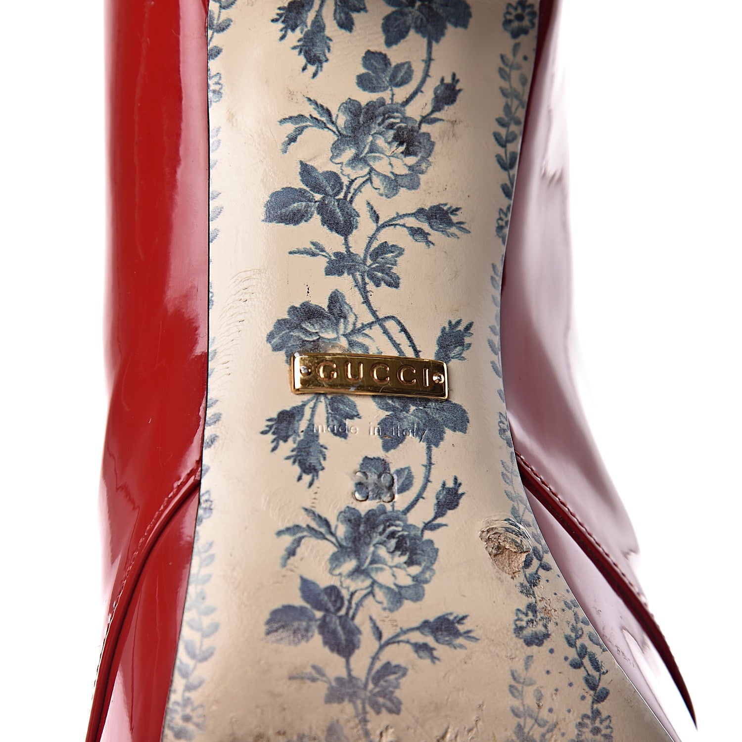 Gucci Vernice GG Victoire 55mm Loafer Pumps 39 Hibiscus Red 7 of 21
