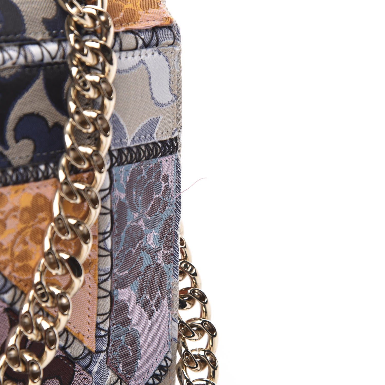 Christian Dior Jacquard Canvas Patchwork Embroidered Medium Diorama Flap Bag Multicolor 8 of 10