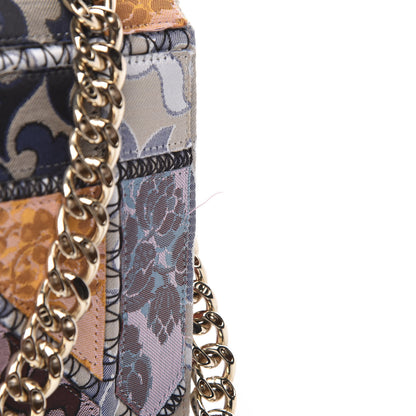 Christian Dior Jacquard Canvas Patchwork Embroidered Medium Diorama Flap Bag Multicolor 8 of 10