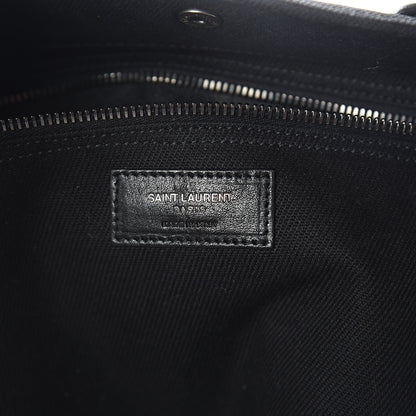 Saint Laurent Linen Calfskin Rive Gauche Tote Black 5 of 8