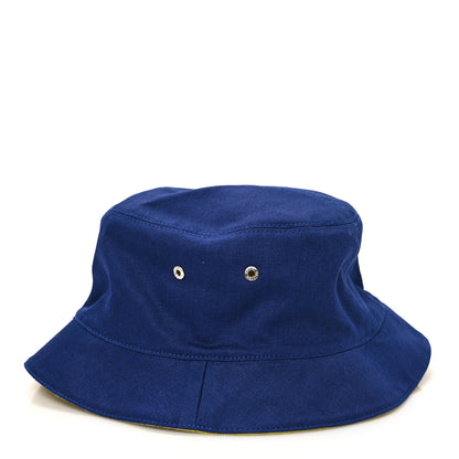 Louis Vuitton Canvas Monogram Reversible Everyday Bucket Hat 60 Blue White Yellow 4 of 13