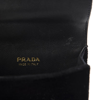 Prada Velvet Crocodile Micro Cahier Bag Black 8 of 10