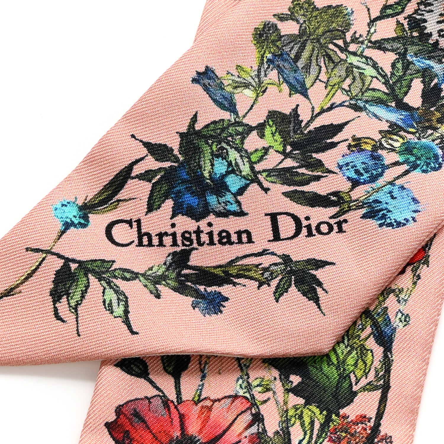 Christian Dior Silk Twill D-Millefiori Mitzah Scarf Pink Multicolor 3 of 5