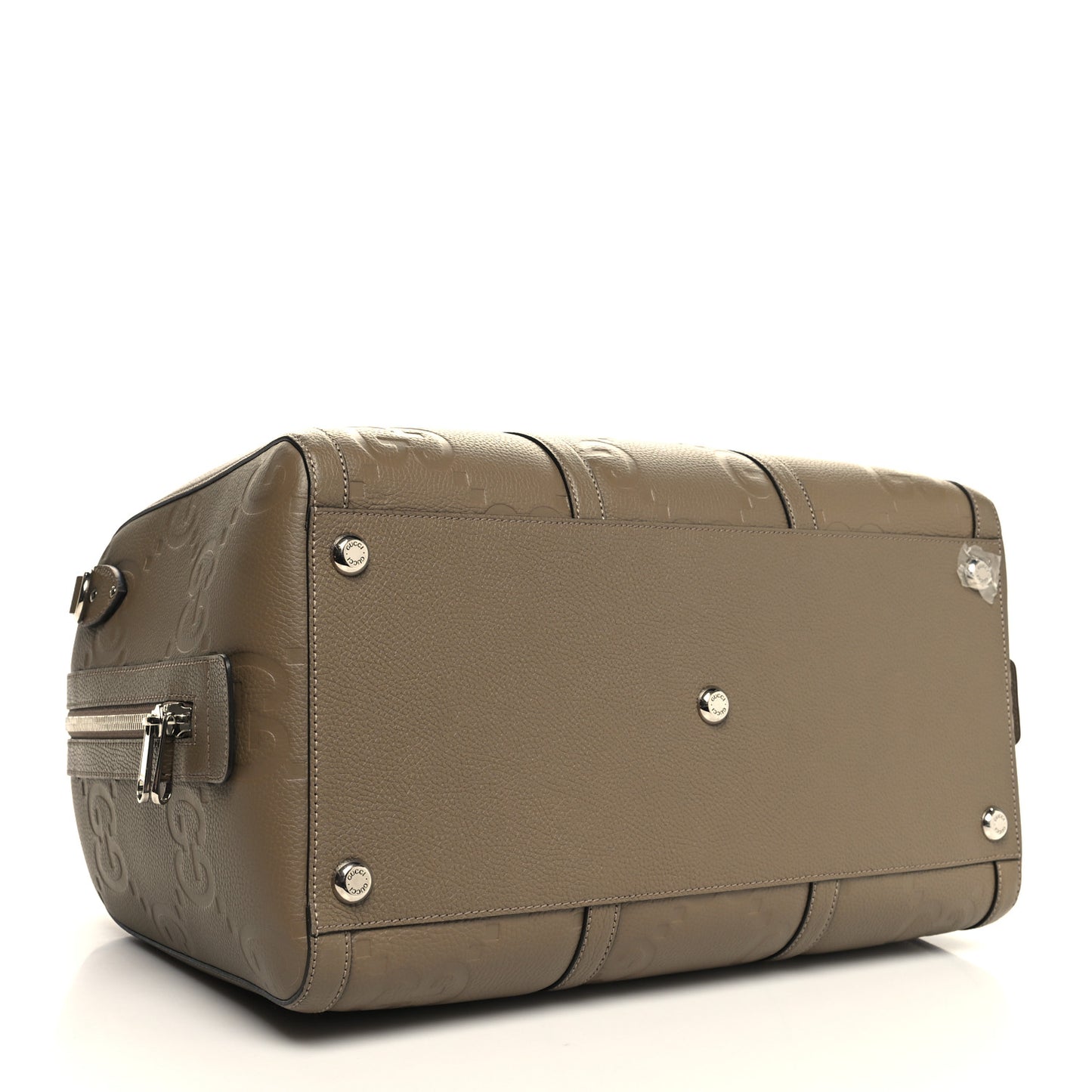 Piuma Calfskin Jumbo GG Embossed Large Duffle Bag Good Taupe
