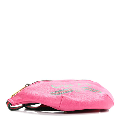 Gucci Grained Calfskin Small Logo Belt Bag Box Pink Green 4 of 10