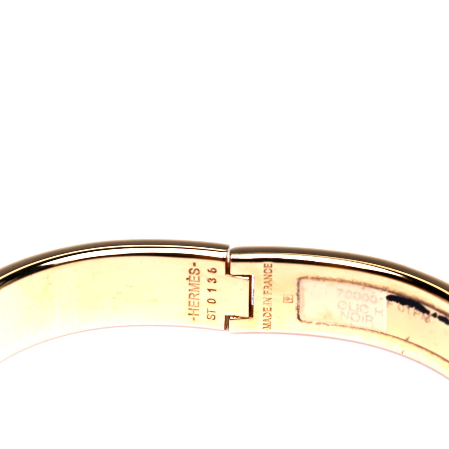 Enamel Narrow Clic Clac H Bracelet PM Black