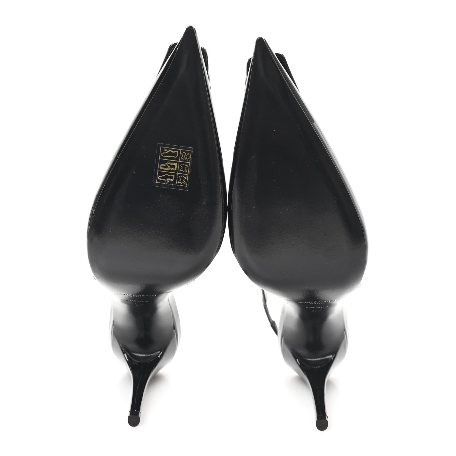 Saint Laurent Vernice Grupy Avenue 95 Slingback Pumps 38 Black 6 of 9